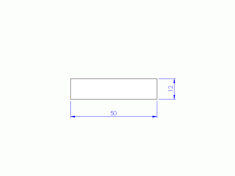 Silicone Profile P500500120 - type format Rectangle - regular shape