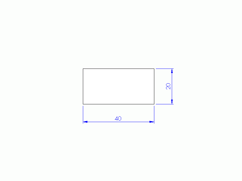 Silicone Profile P504020 - type format Rectangle - regular shape