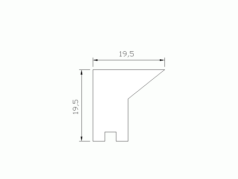 Silicone Profile P515I - type format Lipped - irregular shape