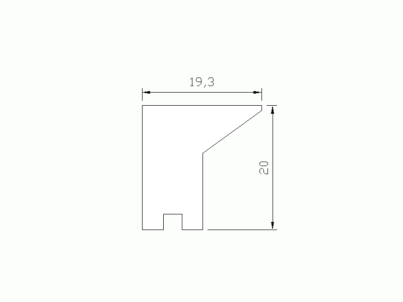 Silicone Profile P551-1 - type format Lipped - irregular shape