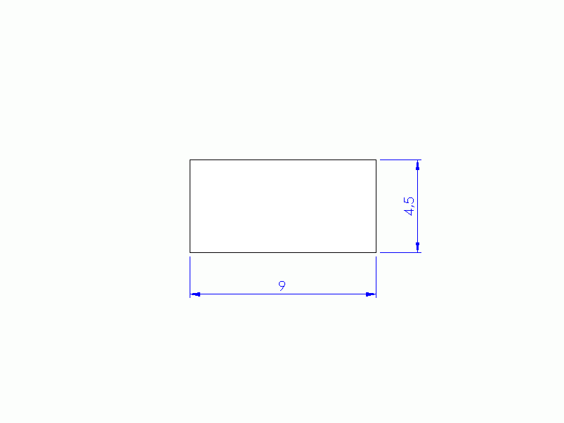 Silicone Profile P600090045 - type format Rectangle - regular shape