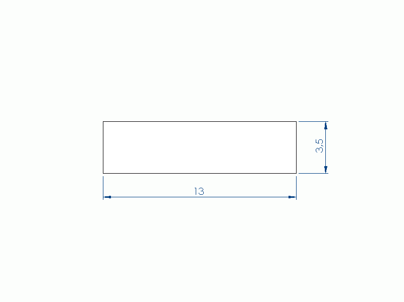 Silicone Profile P600130035 - type format Rectangle - regular shape