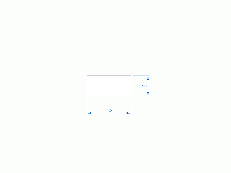 Silicone Profile P600130060 - type format Rectangle - regular shape