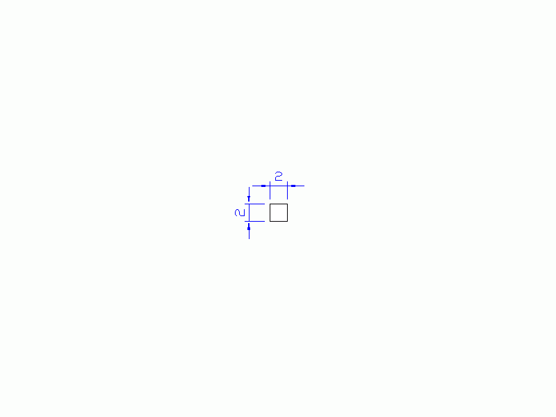 Silicone Profile P600202 - type format Square - regular shape