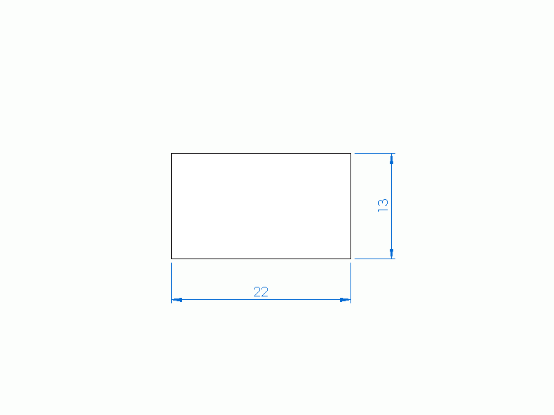 Silicone Profile P600220130 - type format Rectangle - regular shape