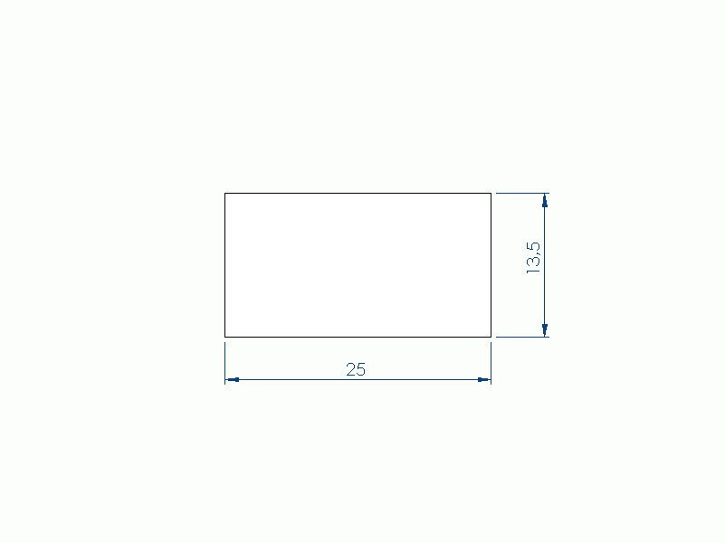 Silicone Profile P600250135 - type format Rectangle - regular shape