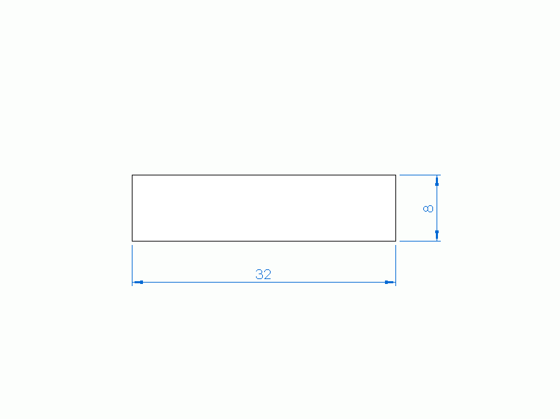 Silicone Profile P600320080 - type format Rectangle - regular shape