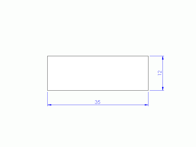 Silicone Profile P600350120 - type format Rectangle - regular shape