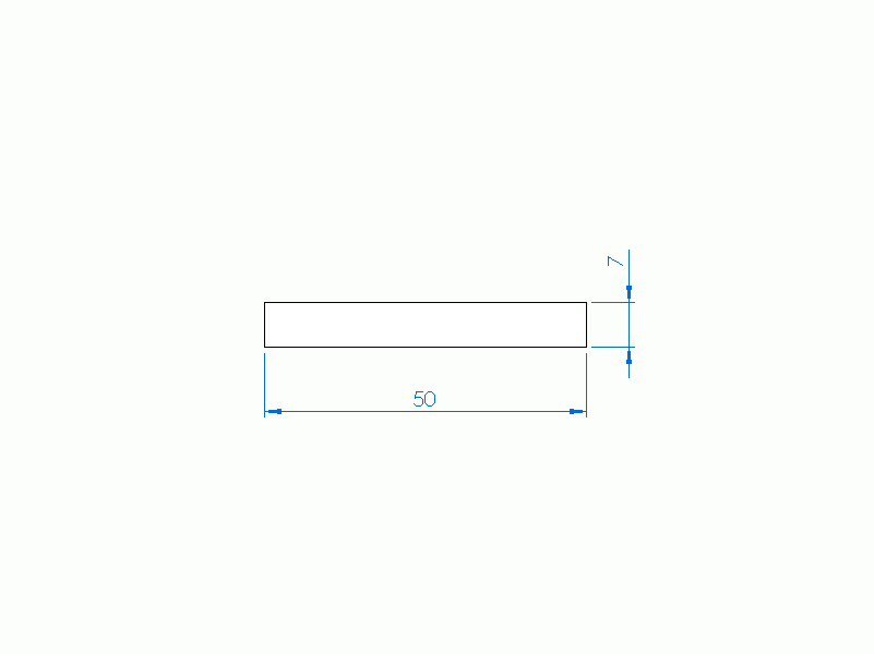 Silicone Profile P60050070 - type format Rectangle - regular shape