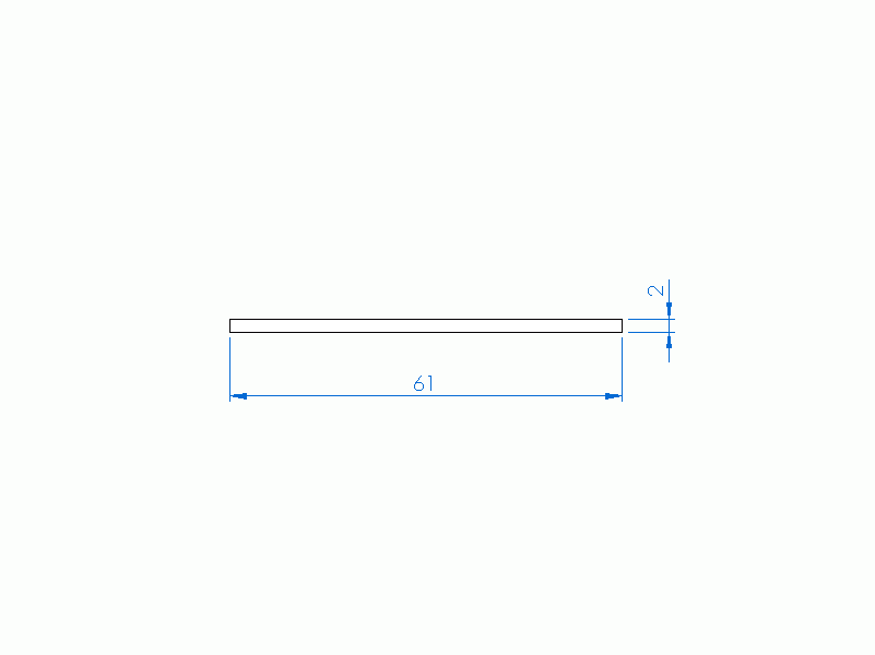 Silicone Profile P600610020 - type format Rectangle - regular shape