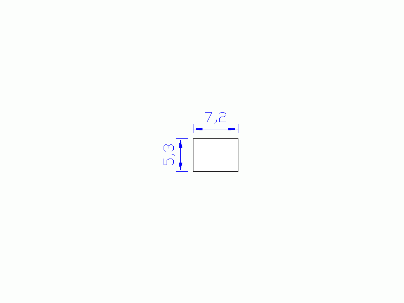 Silicone Profile P6007,205,3 - type format Rectangle - regular shape