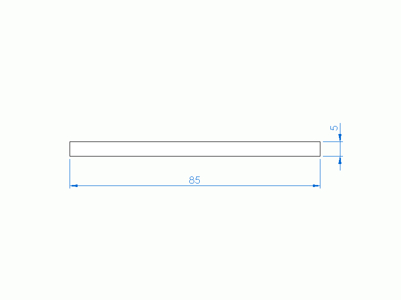 Silicone Profile P600850050 - type format Rectangle - regular shape