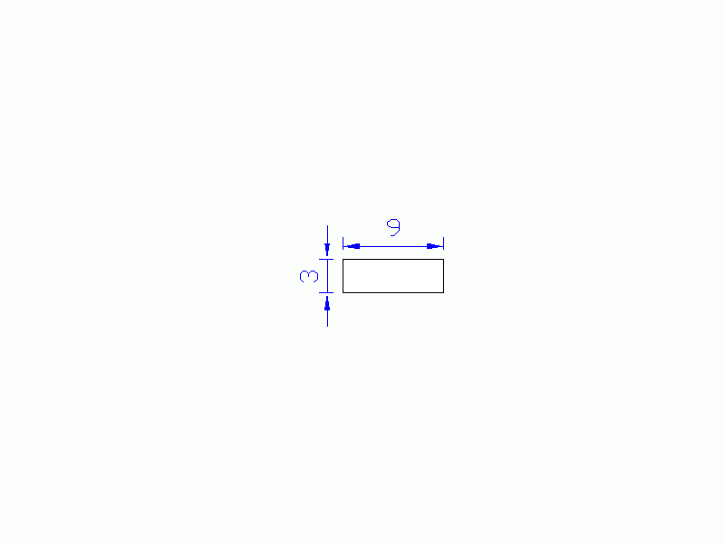 Silicone Profile P600903 - type format Rectangle - regular shape