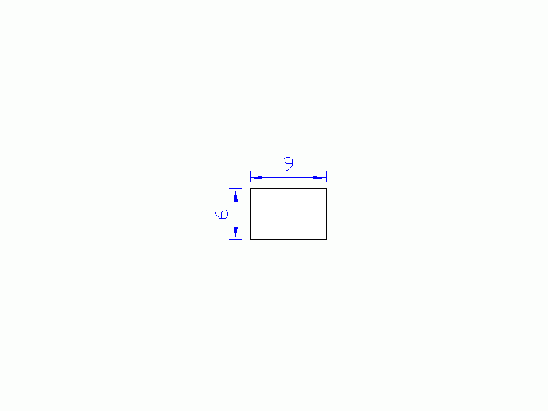 Silicone Profile P600906 - type format Rectangle - regular shape