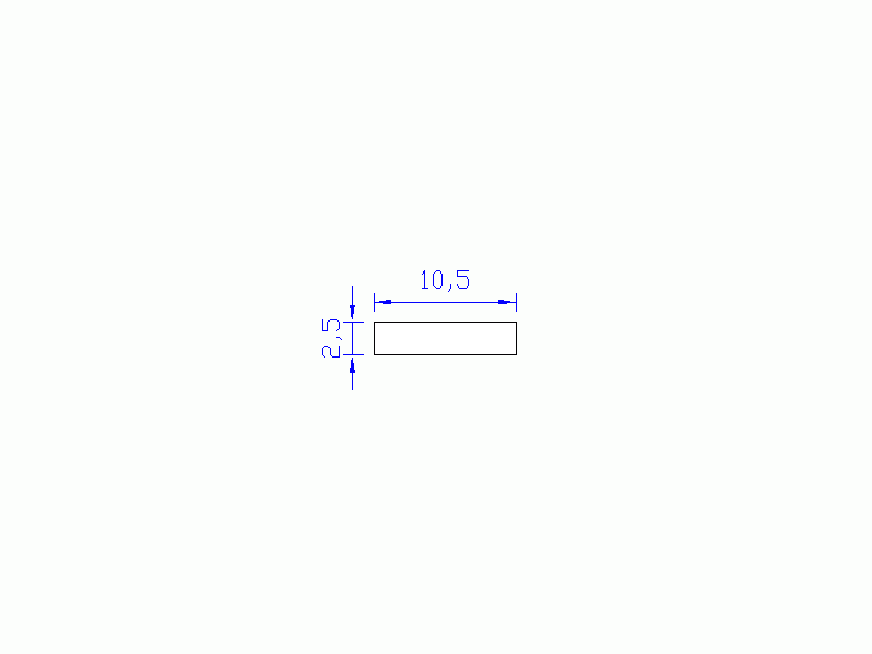 Silicone Profile P6010,502,5 - type format Rectangle - regular shape