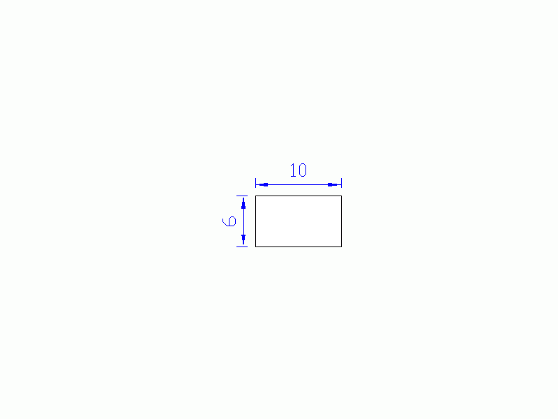 Silicone Profile P601006 - type format Rectangle - regular shape