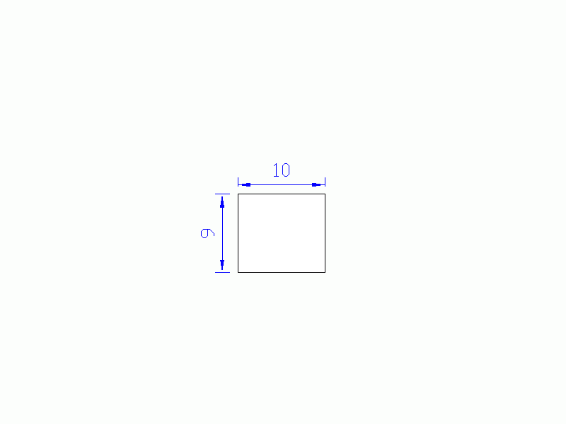 Silicone Profile P601009 - type format Rectangle - regular shape