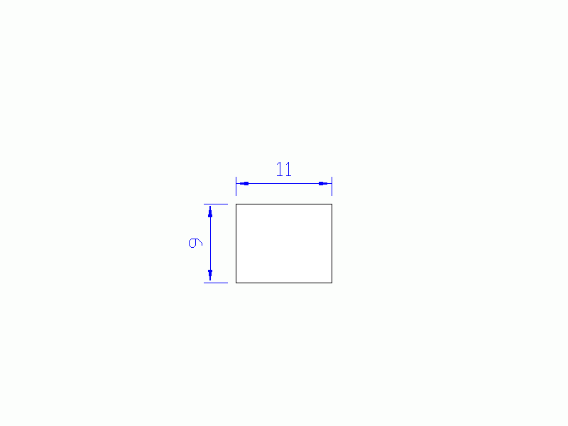 Silicone Profile P601109 - type format Rectangle - regular shape