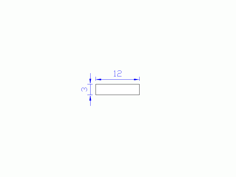 Silicone Profile P601203 - type format Rectangle - regular shape