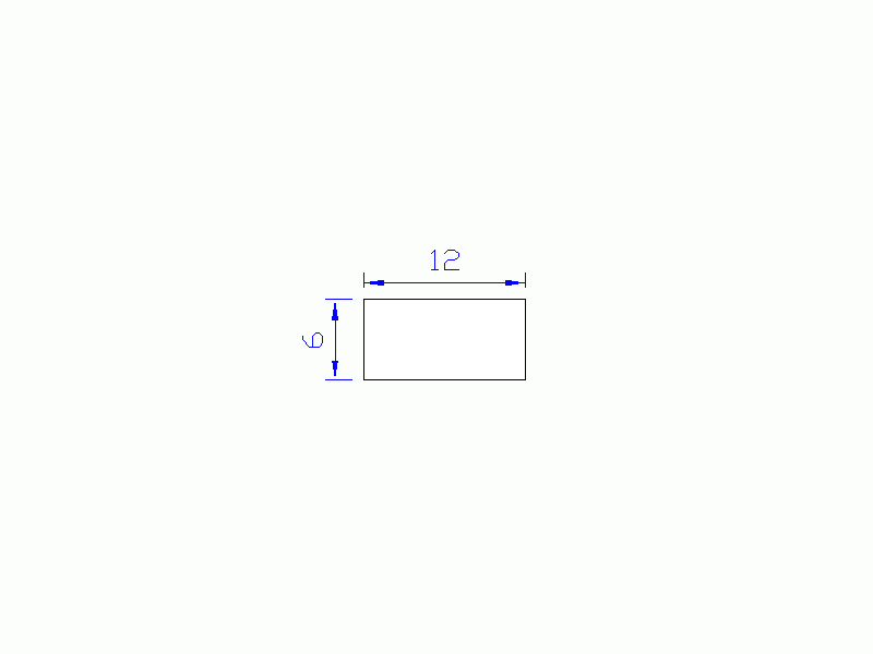 Silicone Profile P601206 - type format Rectangle - regular shape