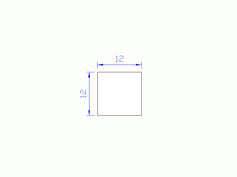 Silicone Profile P601212 - type format Square - regular shape