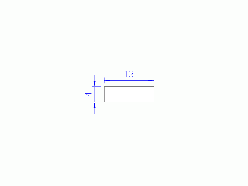 Silicone Profile P601304 - type format Rectangle - regular shape