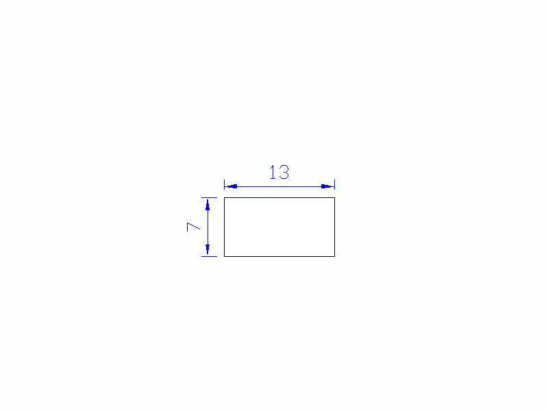 Silicone Profile P601307 - type format Rectangle - regular shape