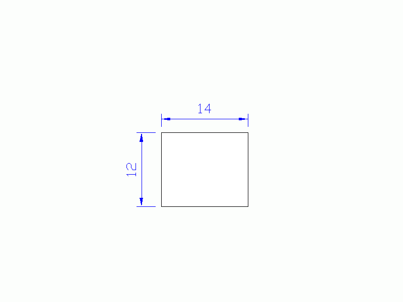 Silicone Profile P601412 - type format Rectangle - regular shape