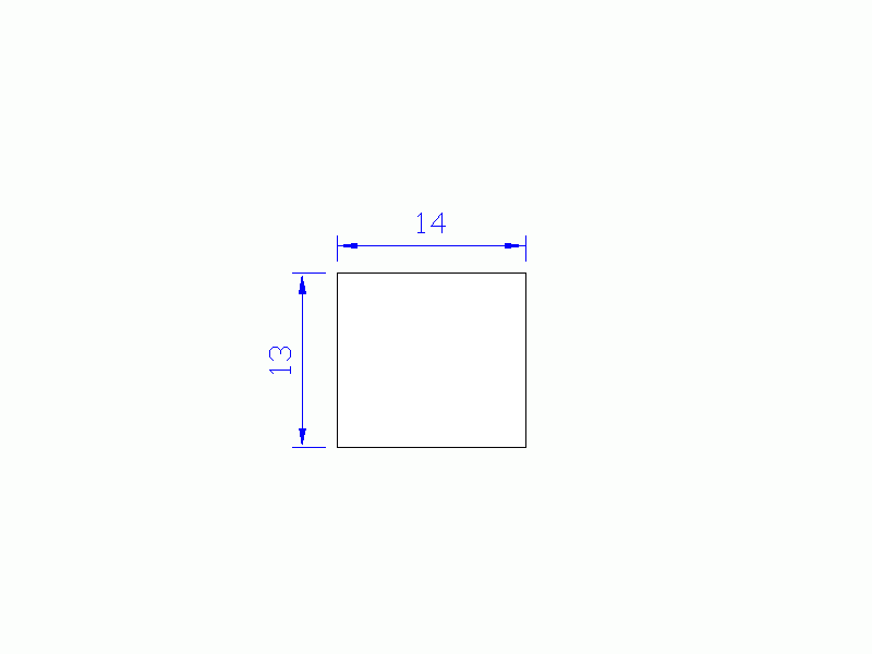 Silicone Profile P601413 - type format Rectangle - regular shape