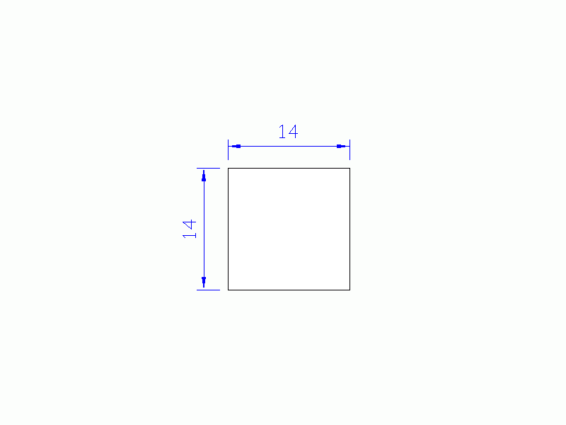 Silicone Profile P601414 - type format Square - regular shape