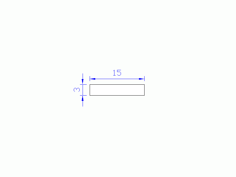 Silicone Profile P601503 - type format Rectangle - regular shape