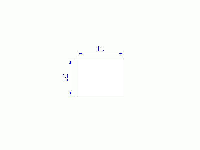 Silicone Profile P601512 - type format Rectangle - regular shape