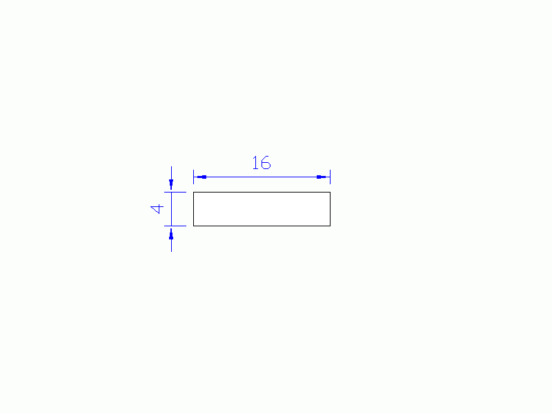 Silicone Profile P601604 - type format Rectangle - regular shape