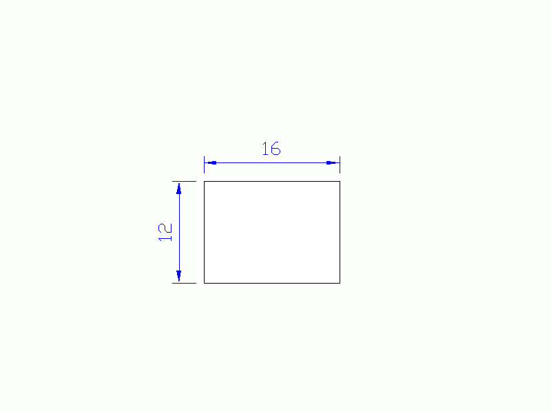 Silicone Profile P601612 - type format Rectangle - regular shape