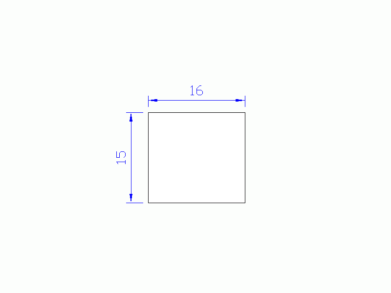 Silicone Profile P601615 - type format Rectangle - regular shape