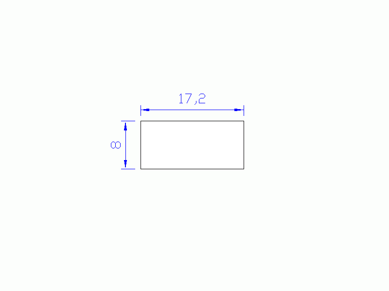 Silicone Profile P6017,208 - type format Rectangle - regular shape