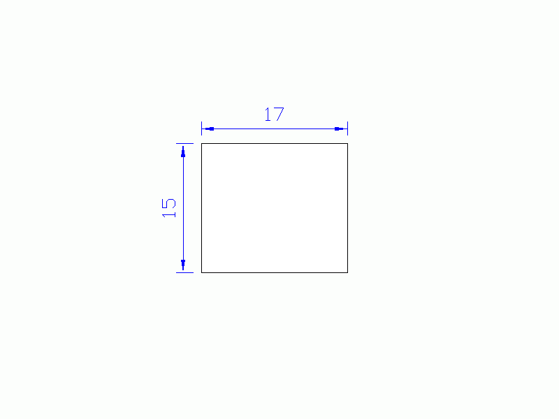 Silicone Profile P601715 - type format Rectangle - regular shape