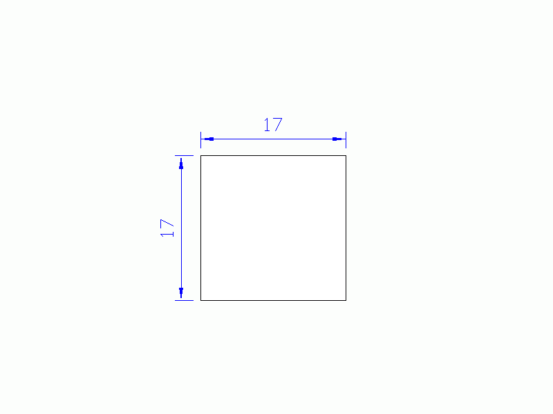 Silicone Profile P601717 - type format Square - regular shape