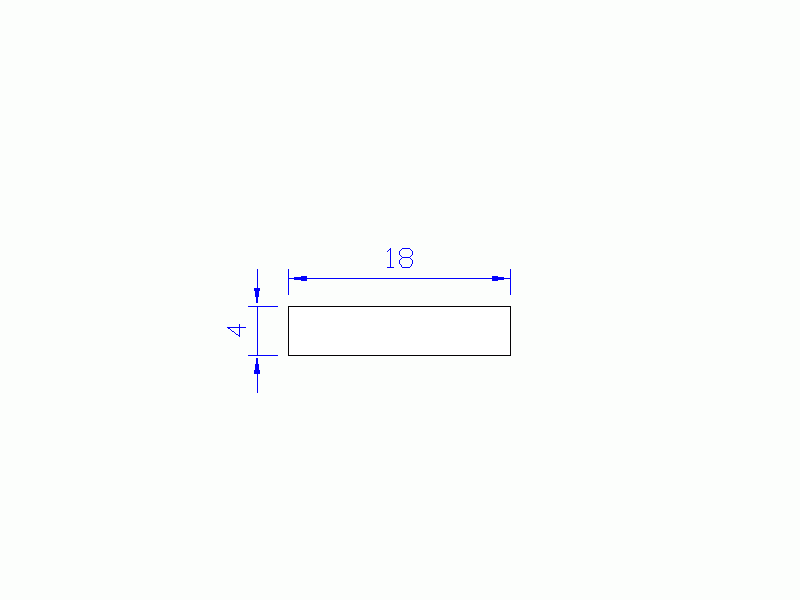 Silicone Profile P601804 - type format Rectangle - regular shape