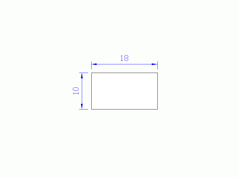 Silicone Profile P601810 - type format Rectangle - regular shape