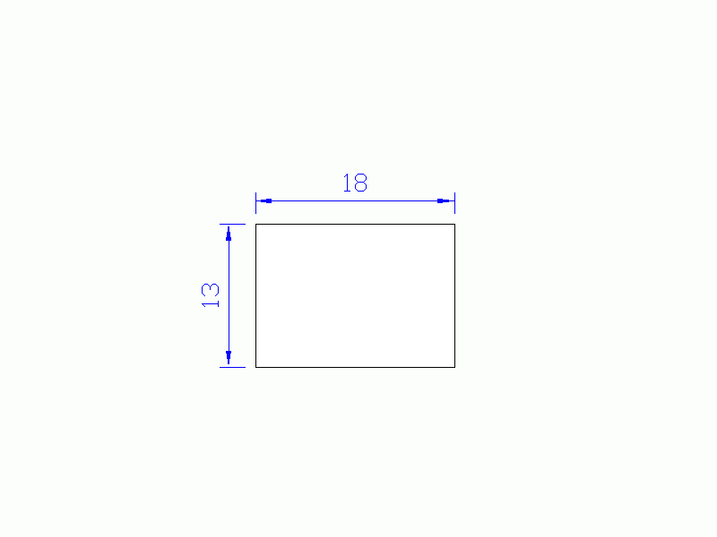 Silicone Profile P601813 - type format Rectangle - regular shape