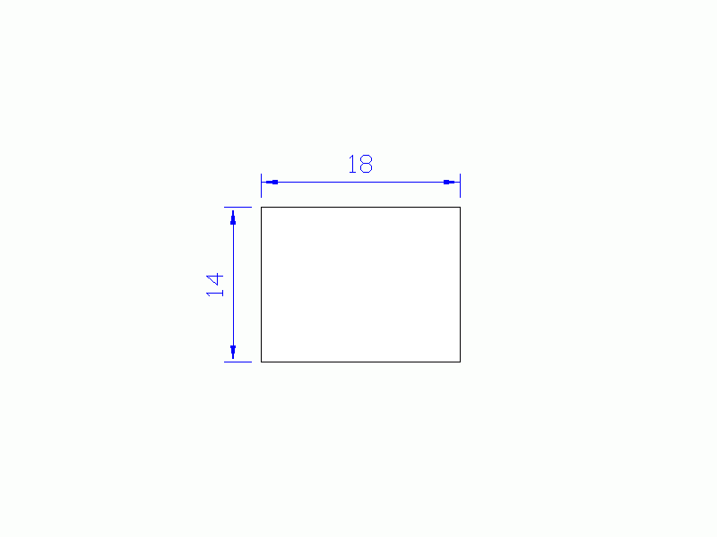 Silicone Profile P601814 - type format Rectangle - regular shape