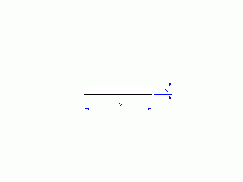 Silicone Profile P601902 - type format Rectangle - regular shape