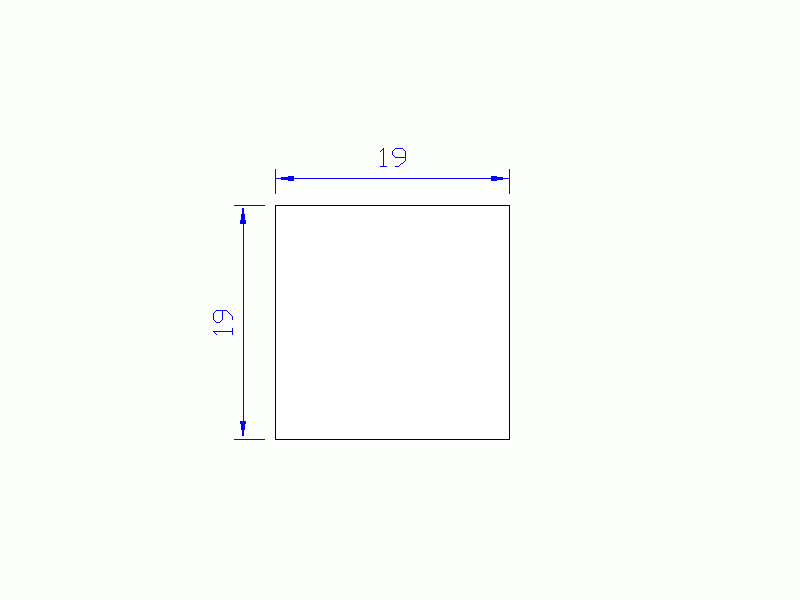 Silicone Profile P601919 - type format Square - regular shape