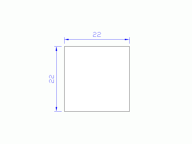 Silicone Profile P602222 - type format Square - regular shape