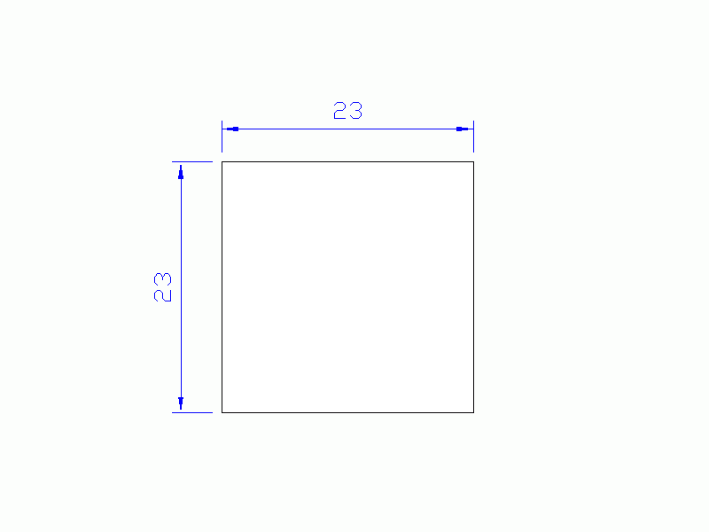 Silicone Profile P602323 - type format Square - regular shape