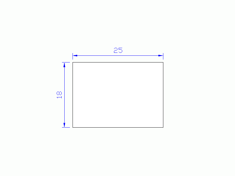 Silicone Profile P602518 - type format Sponge Rectangle - regular shape