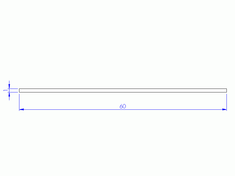 Silicone Profile P606001 - type format Rectangle - regular shape