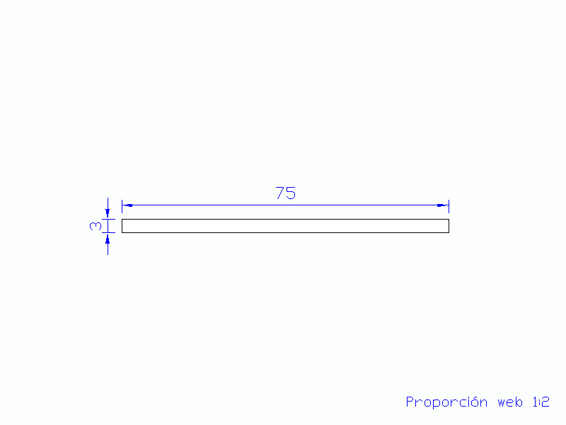 Silicone Profile P607503 - type format Rectangle - regular shape