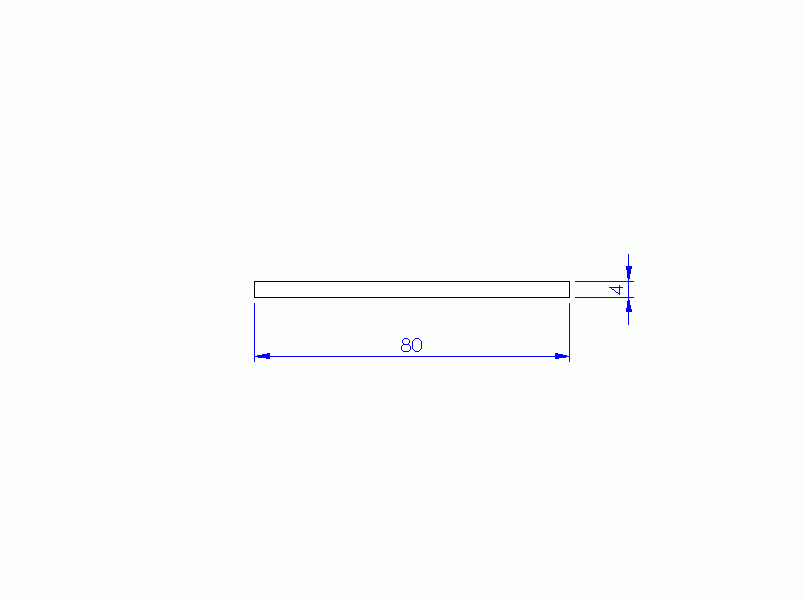 Silicone Profile P608004 - type format Rectangle - regular shape